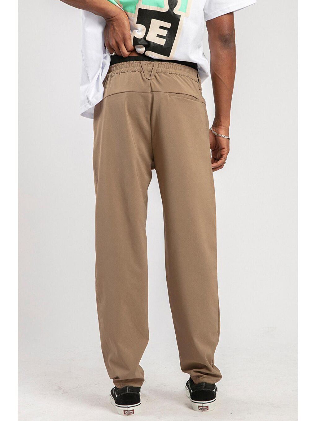 Bej Pens Detaylı Boru Paça Erkek Pantolon 3YXE5-47569-25-1