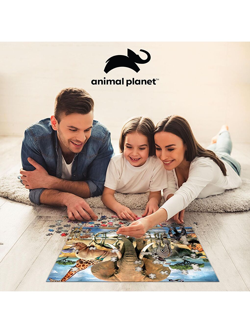 Prime 3D Karışık Afrika Hayvanları 100 Parça Puzzle ve Figür Set 15545 - 2