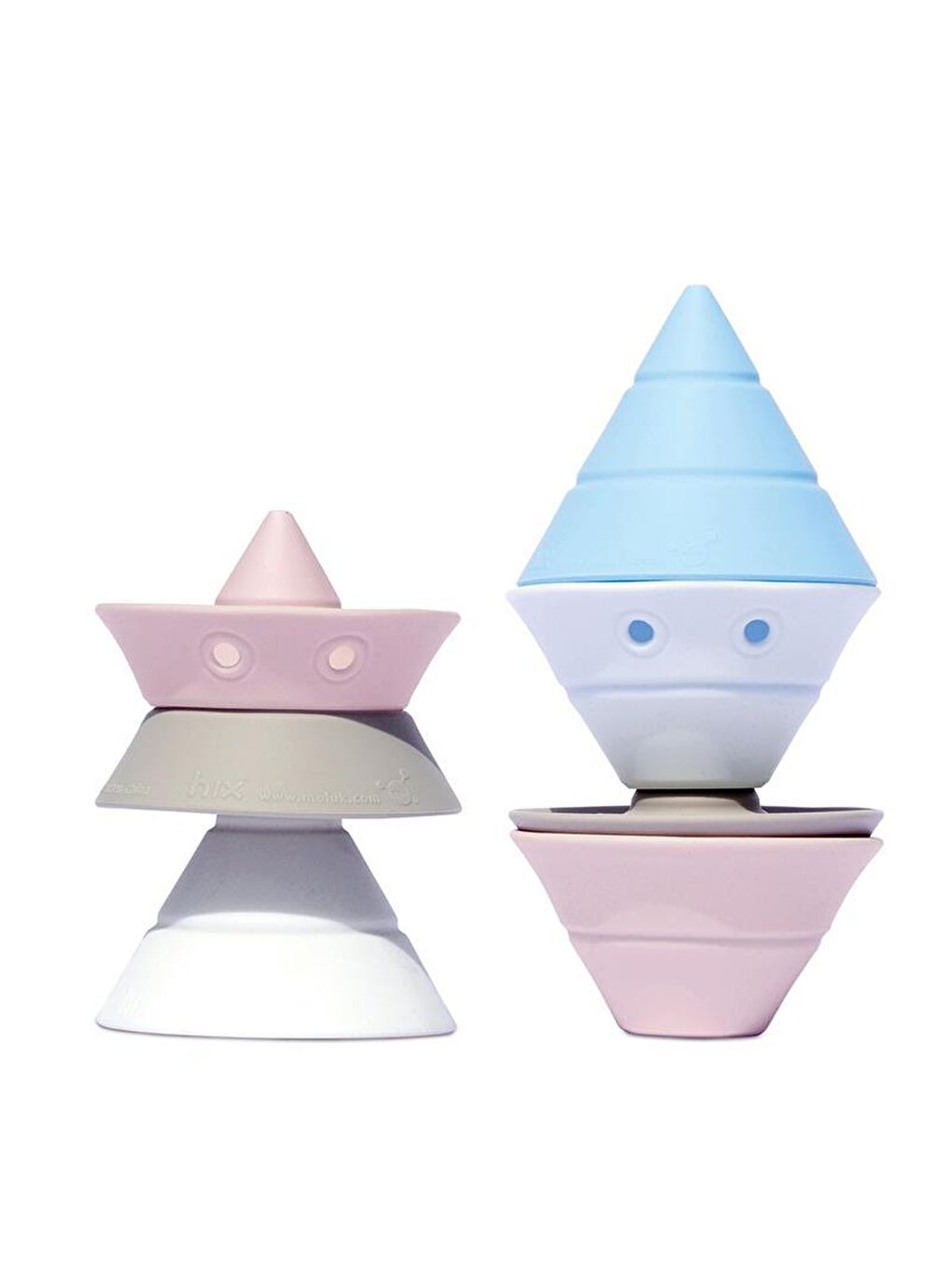 Moluk Karışık Hix - Pastel White, Baby Pink, Beige, Ice Blue - 3