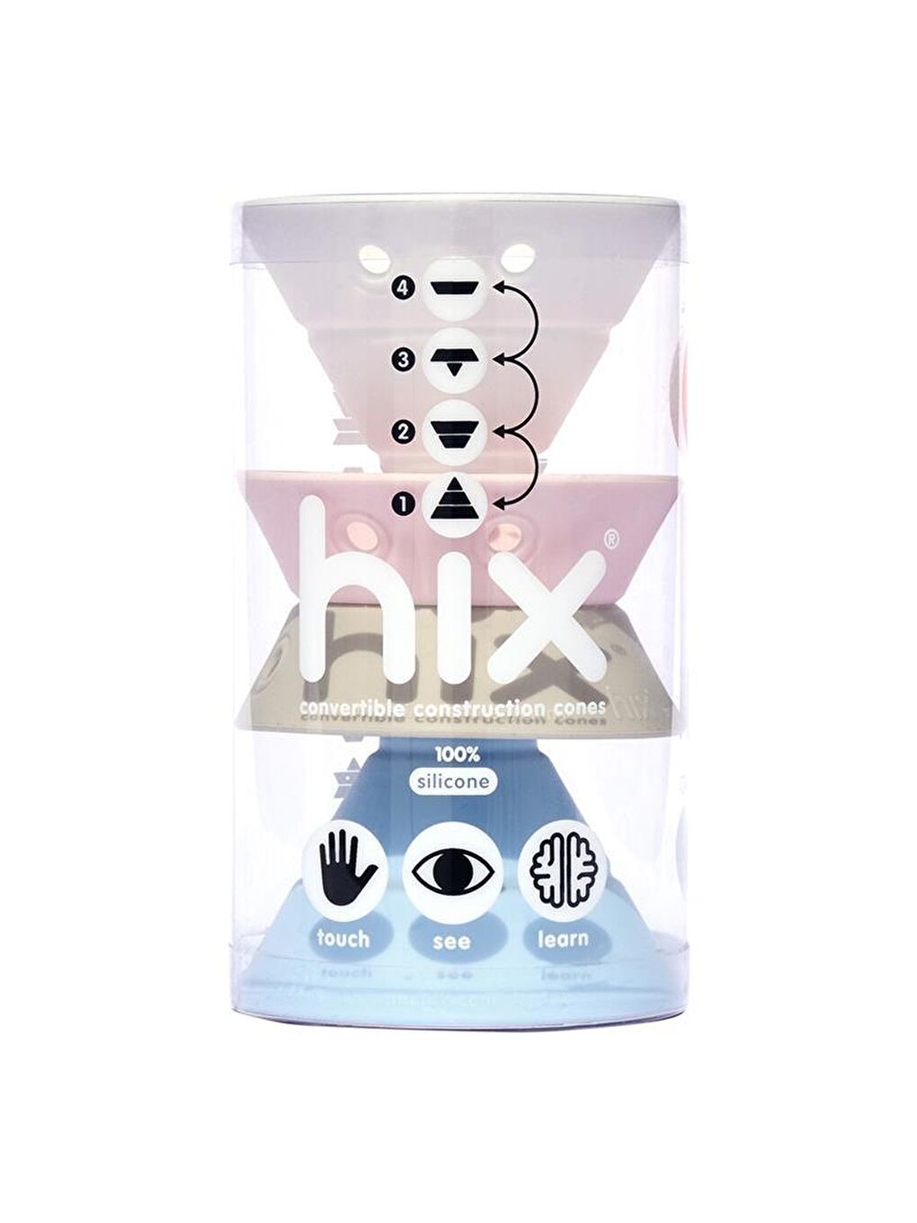 Moluk Karışık Hix - Pastel White, Baby Pink, Beige, Ice Blue - 4