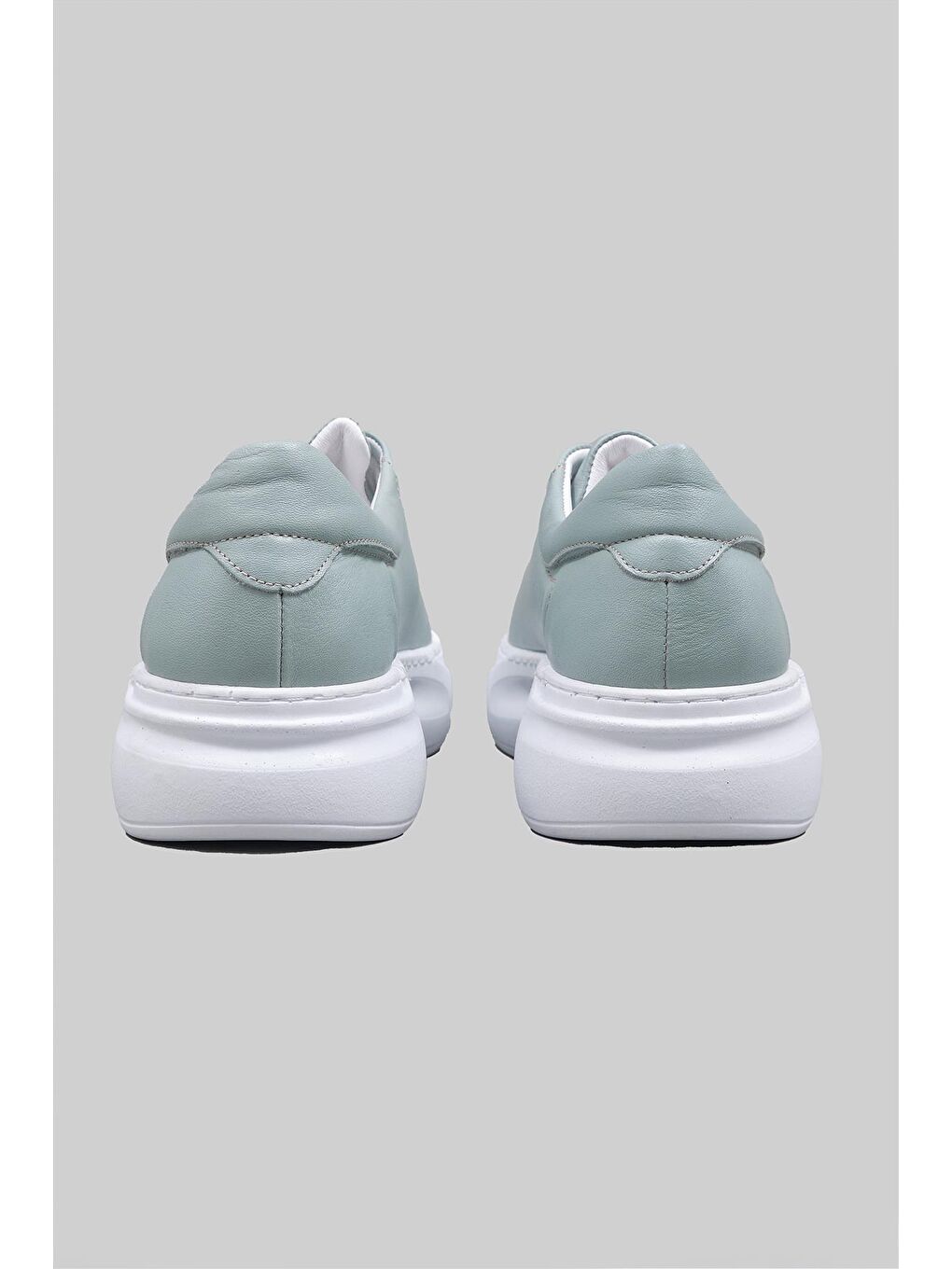 Yeşil Walda Hakiki Deri Bağcıklı Sneaker Kadın-4