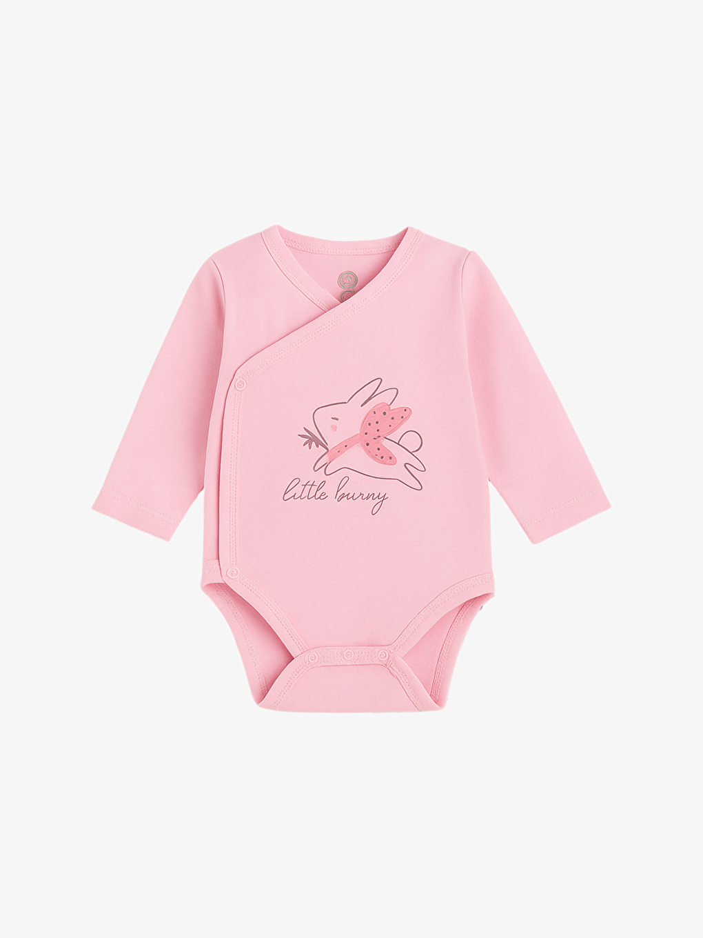 Pembe Zarf Yaka Uzun Kollu Kız Bebek Takım-1