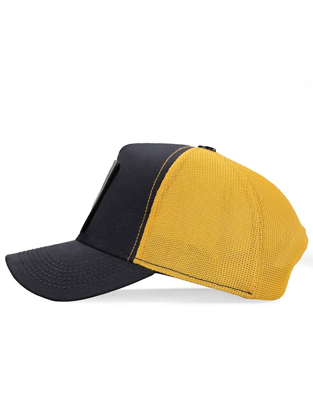 BlackBörk V1 Trucker Ayı - 1 Kod Logolu Unisex Antrasit-Sarı Şapka (Cap) - 3