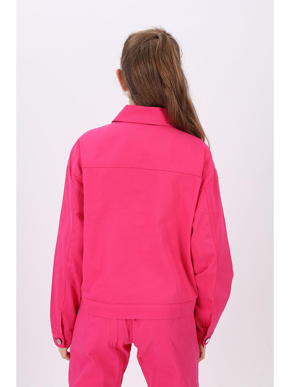 Fuşya Kız Çocuk Gabardin Ceket Lx197-4