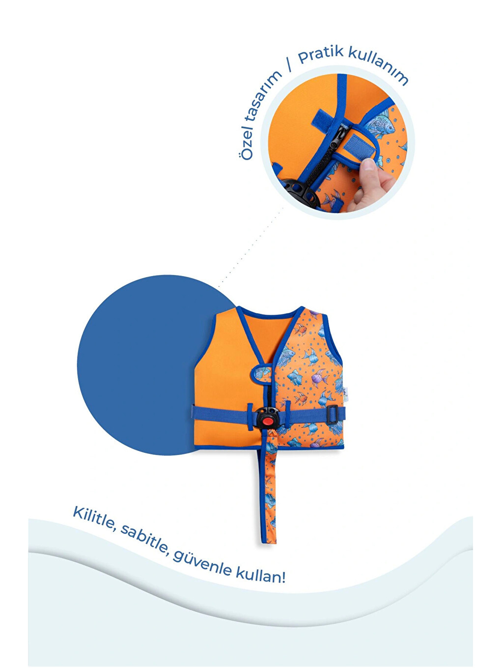 Çocuk Yüzme Yeleği 855 Turuncu-4