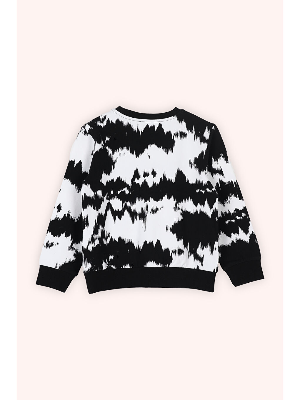 Kız Çocuk Pul Nakışlı Desenli Sweatshirt Beyaz-5