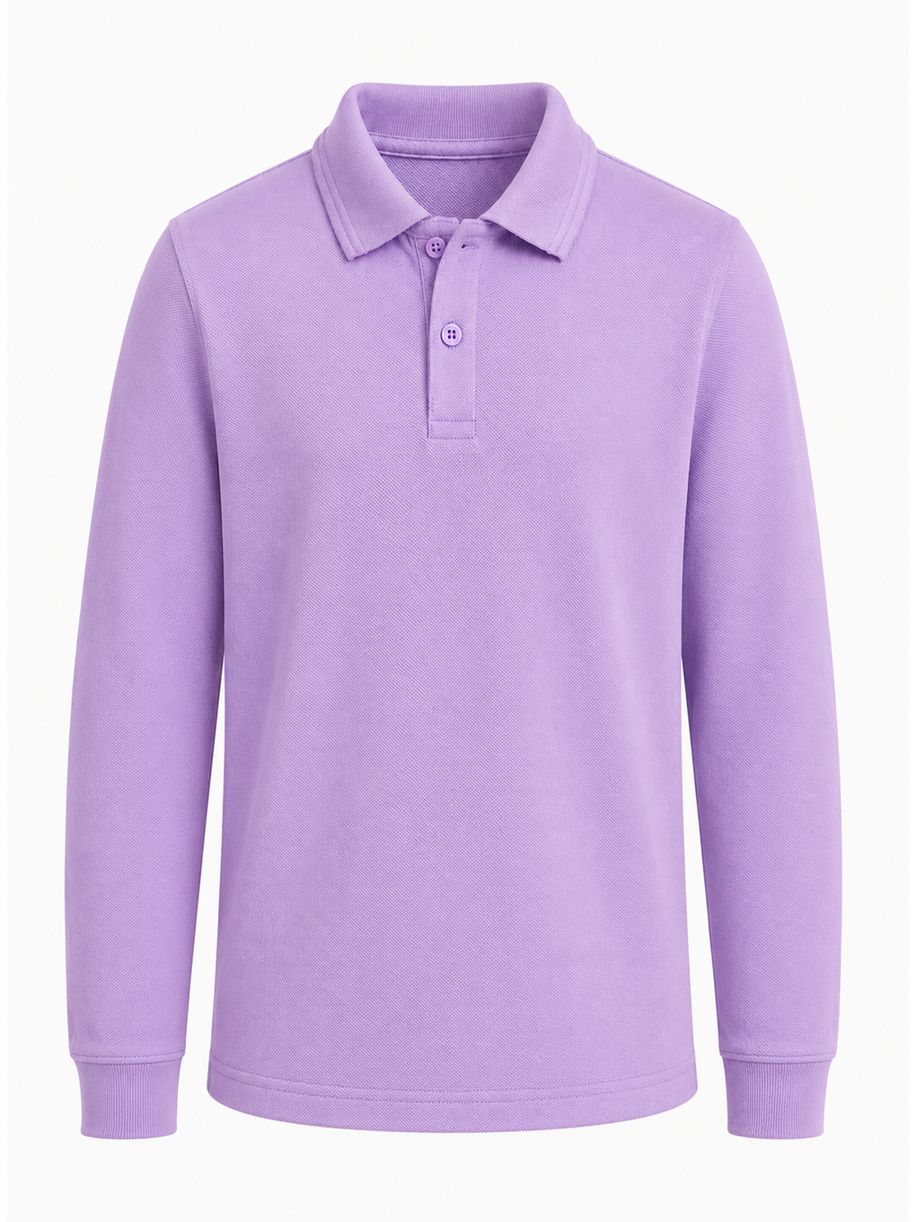 Lila Kids Polo Yaka Basic Uzun Kollu Unisex Kız Çocuk Tişört-3