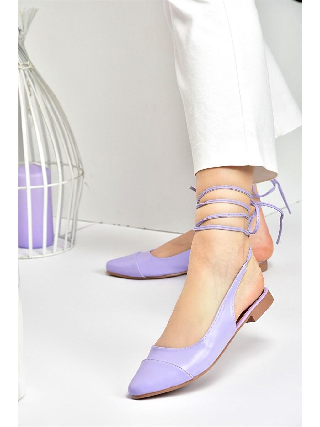Lila Bilek Bağlamalı Kadın Babet M726890209-3