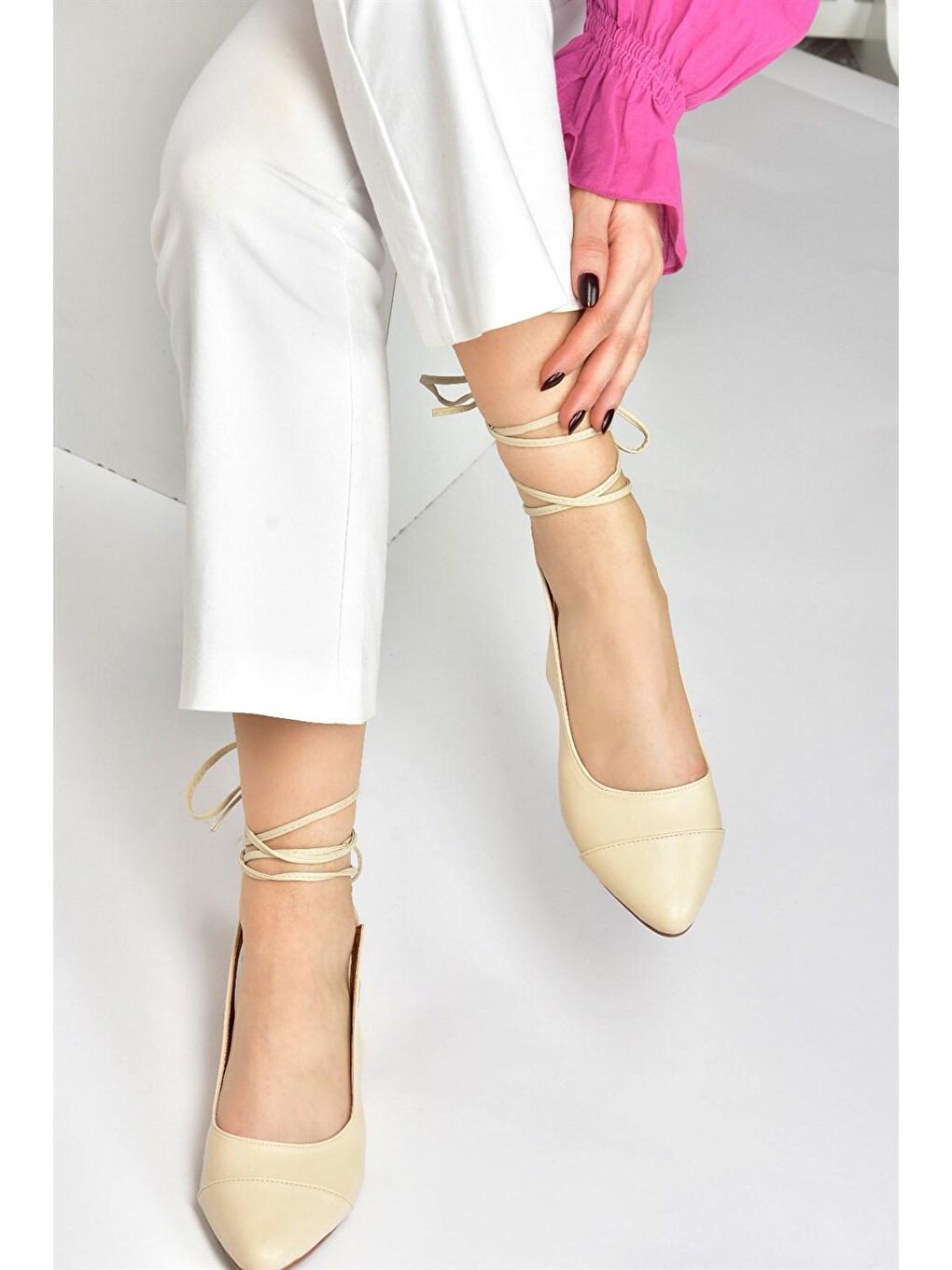 Bej Bilek Bağlamalı Kadın Babet M726890209-1