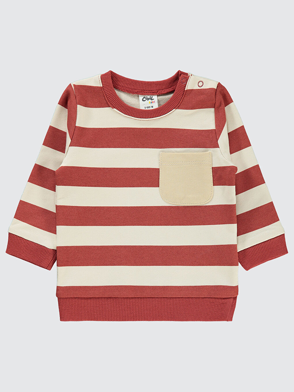 Kahverengi Baby Erkek Bebek Sweatshirt 6-18 Ay Kiremit