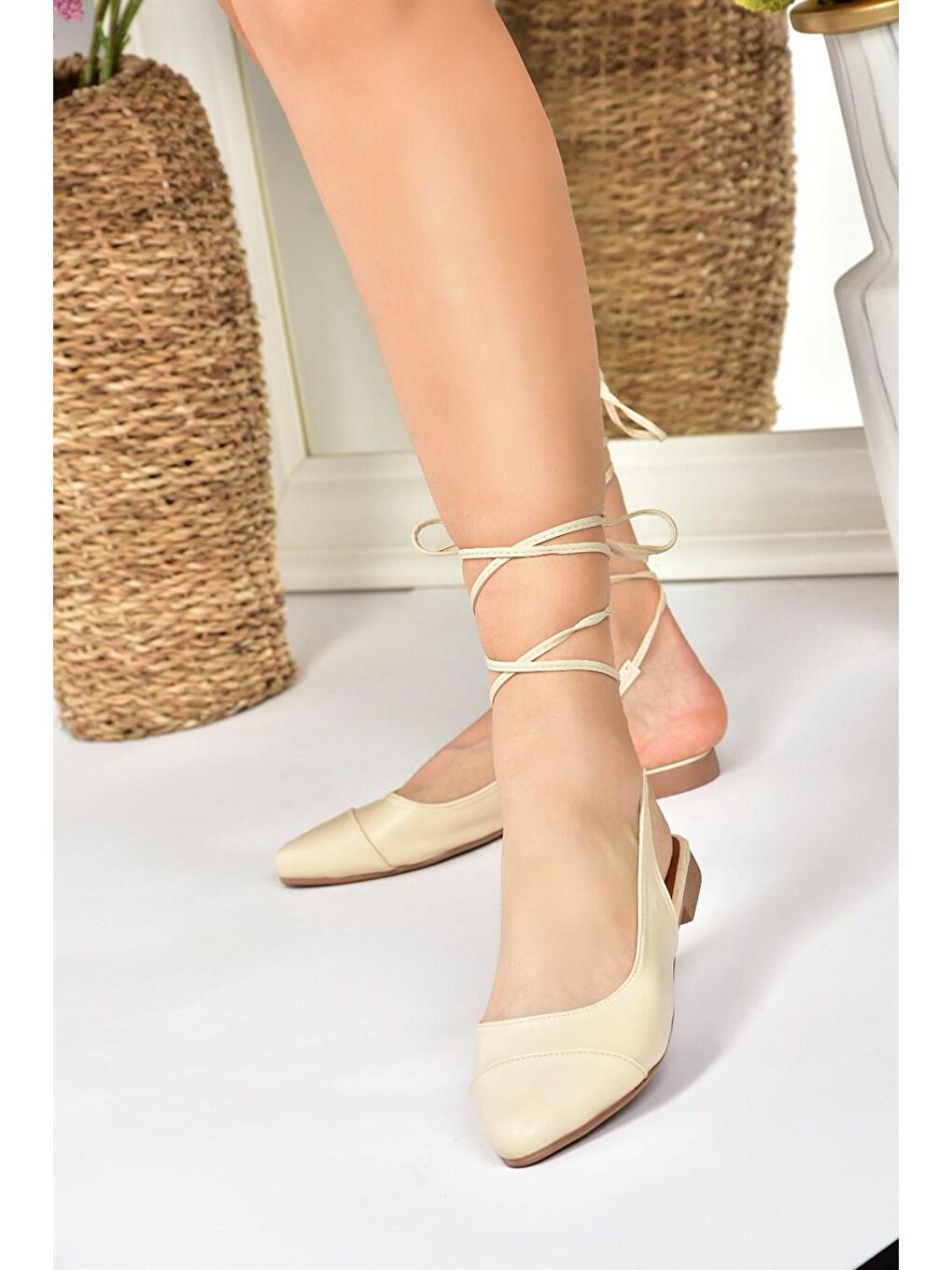 Bej Bilek Bağlamalı Kadın Babet M726890209-3