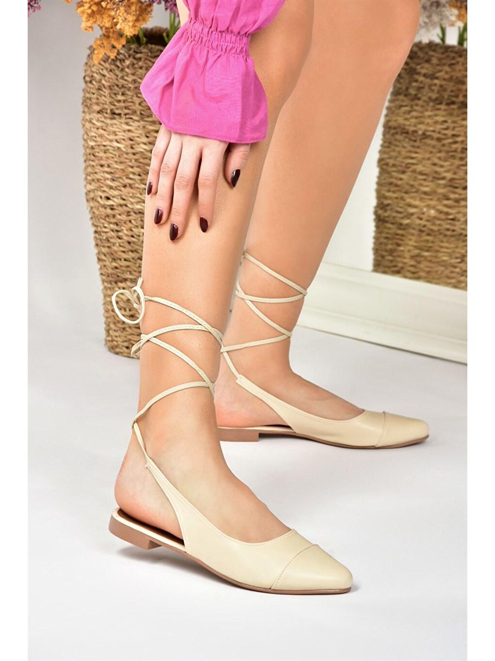 Bej Bilek Bağlamalı Kadın Babet M726890209-4