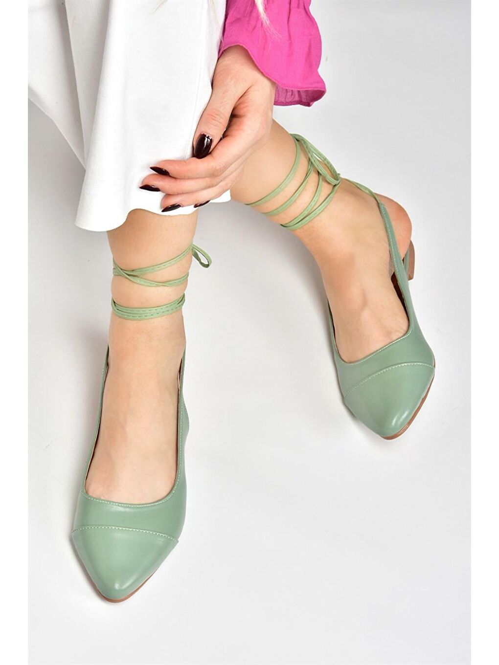 Yeşil Bilek Bağlamalı Kadın Babet M726890209-2