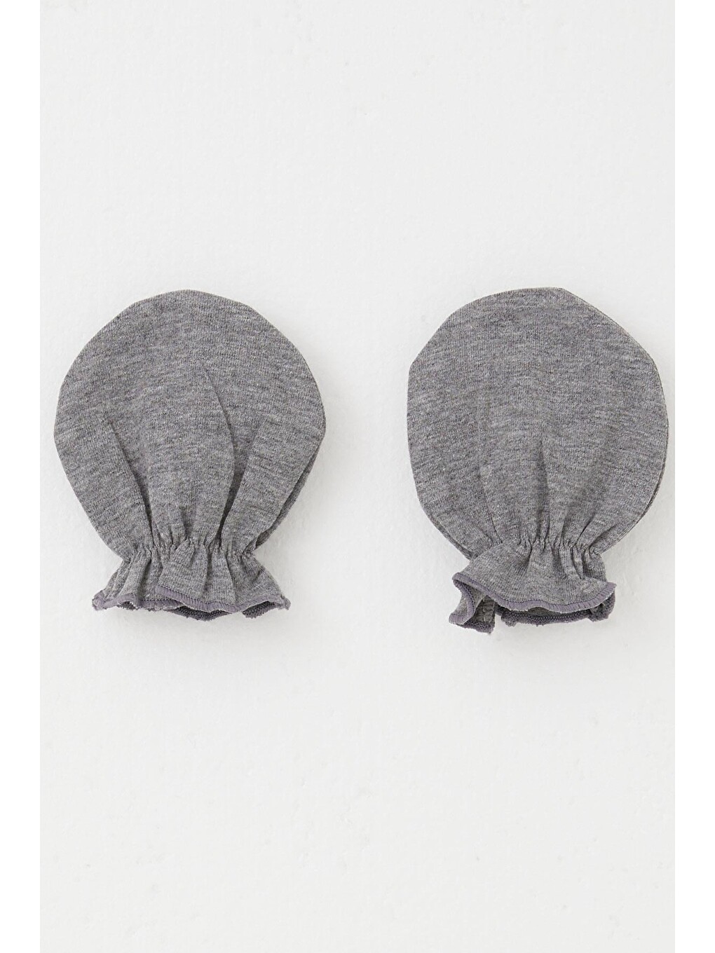 Yenidoğan Bebek Eldiven Basic Koyu Gri Melanj (7 X 9 Cm)-1