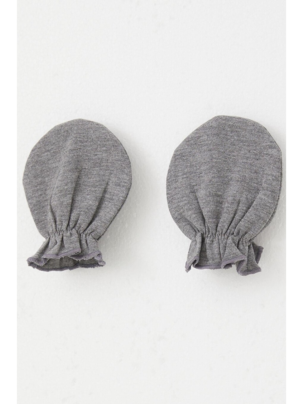 Yenidoğan Bebek Eldiven Basic Koyu Gri Melanj (7 X 9 Cm)-2