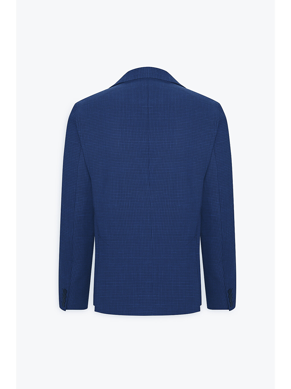 Erkek Lacivert Dar Kesim Kırlangıç Yaka Desenli Blazer Ceket-10