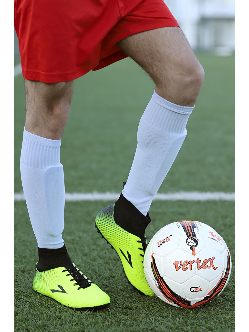 Sarı Simav HM Boğazlı Çorap Halı Saha Erkek Futbol Ayakkabı-2