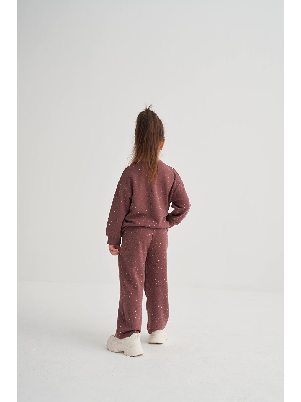 Pembe Komple Taşlı Modal Takım 2-7 Yaş Gül Kurusu-1