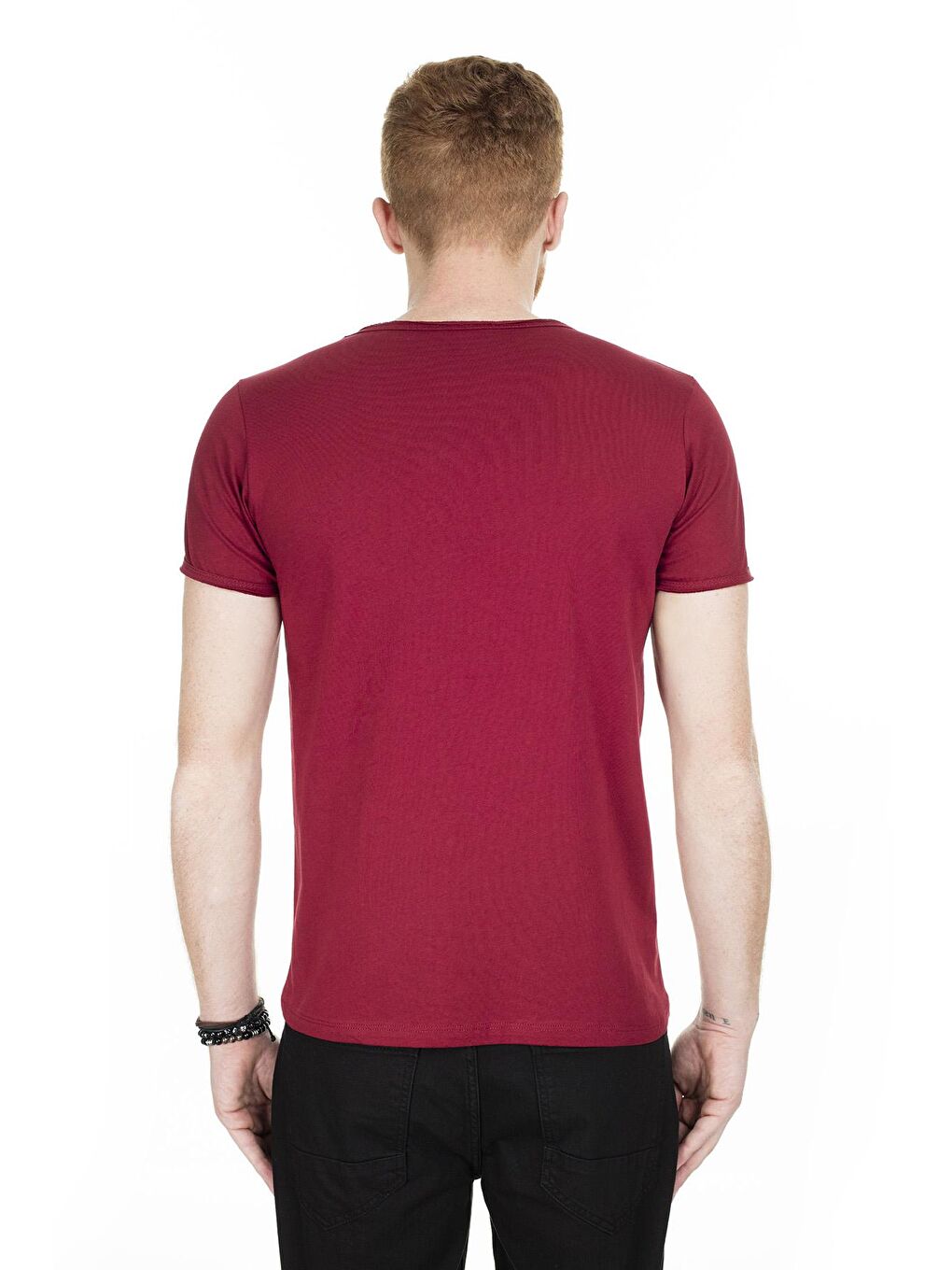 Buratti Bordo Bisiklet Yaka %100 Pamuk T Shirt 54175 - 1