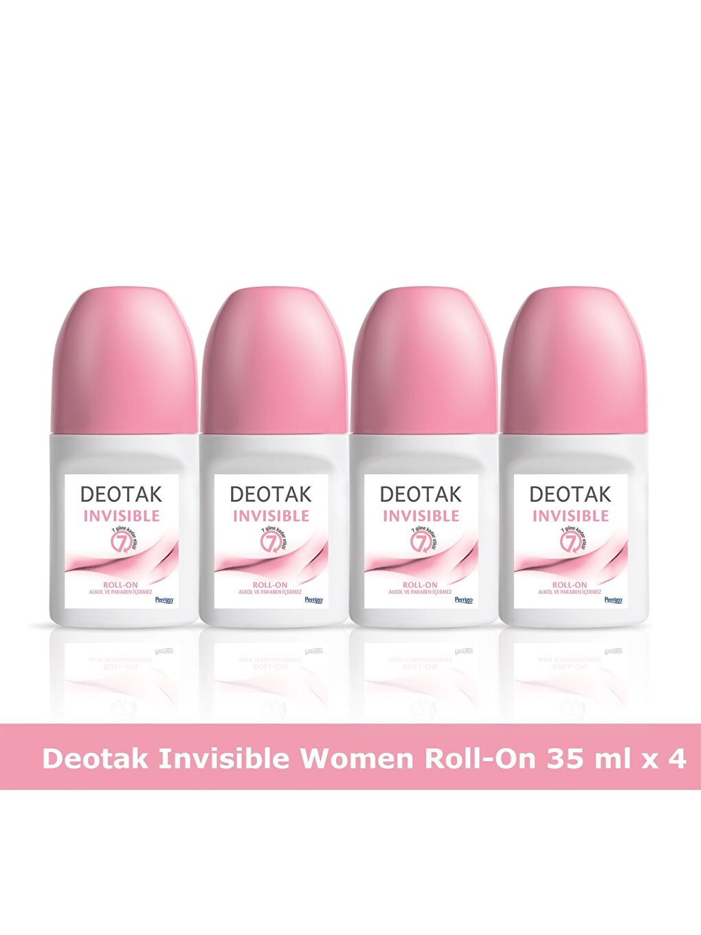 Deotak Renksiz ınvisible Roll-on Deodorant 35 ML x 4