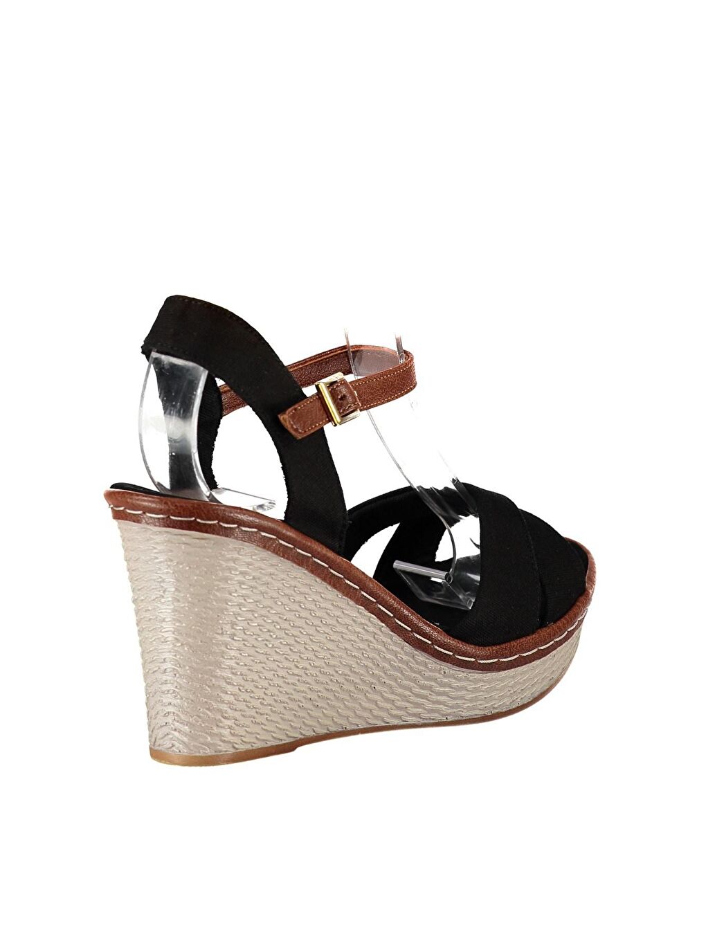 9674040205 Siyah Dolgu Taban Kadın Ayakkabı-3