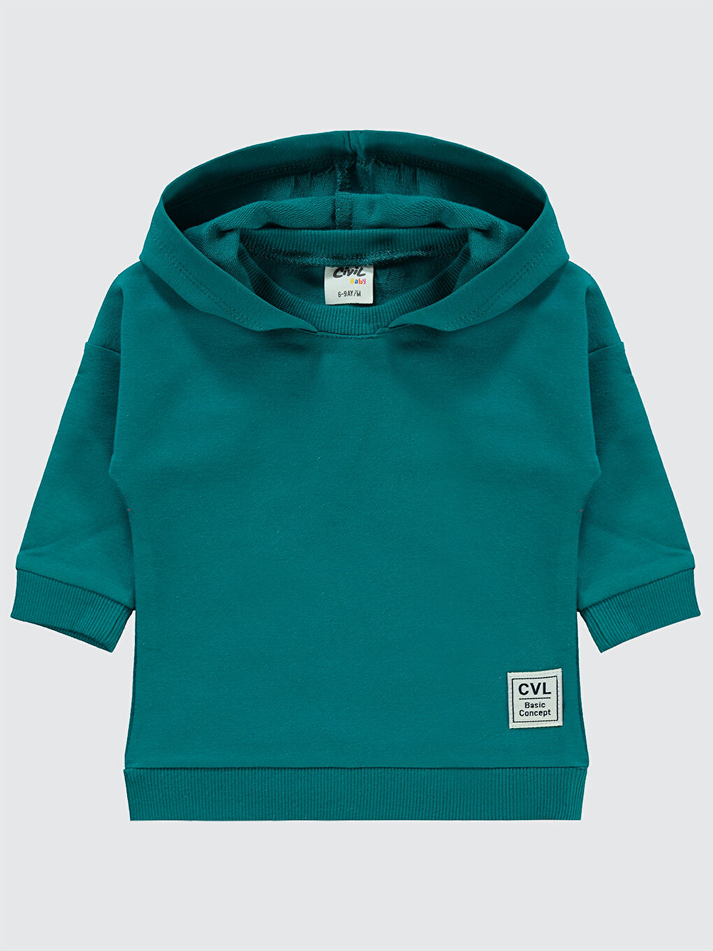 Baby Erkek Bebek Kapüşonlu Sweatshirt 6-18 Ay Petrol Yeşili