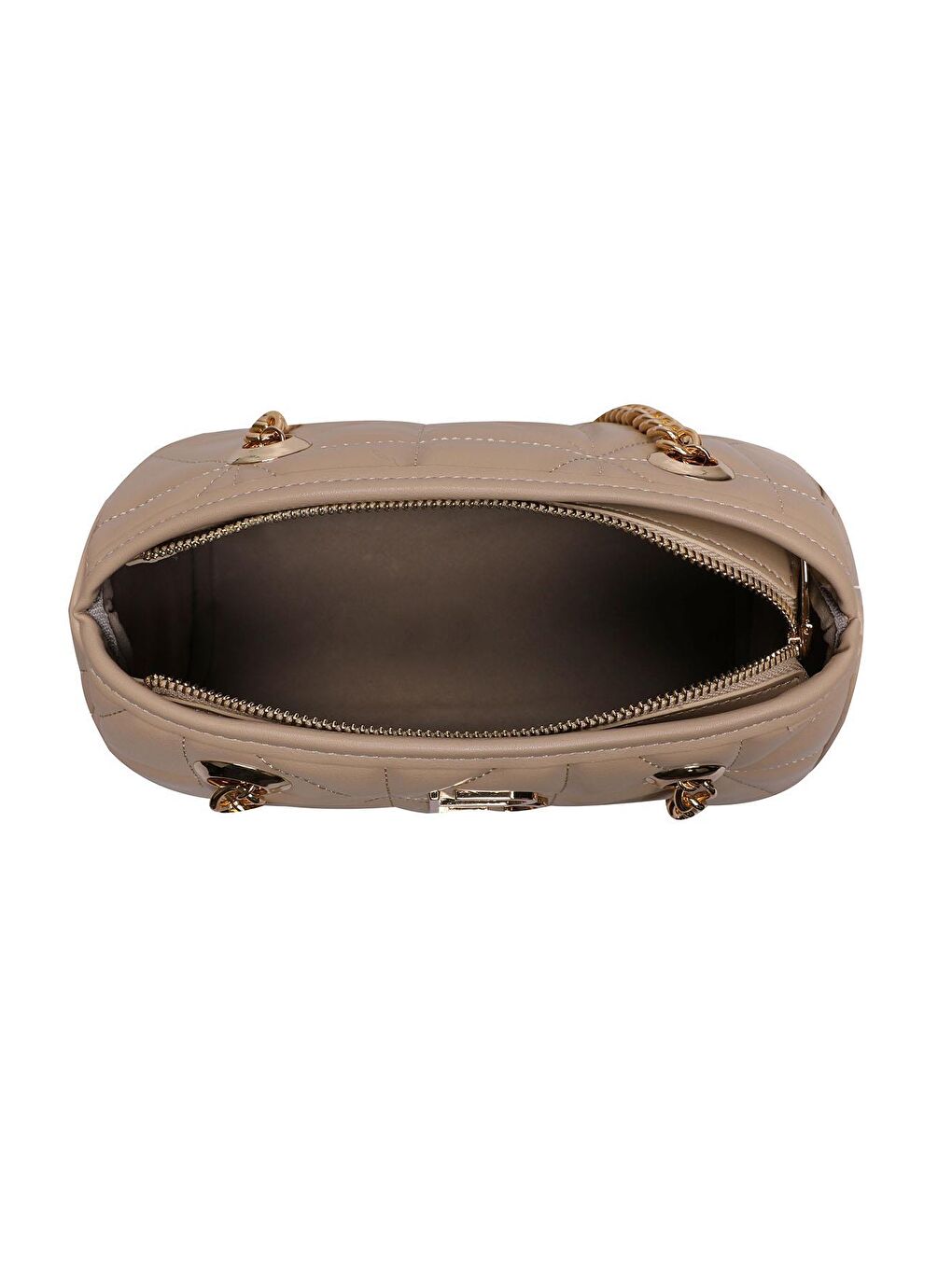 Gri Kapitone Desenli Kadın El ve Omuz Çantası-6