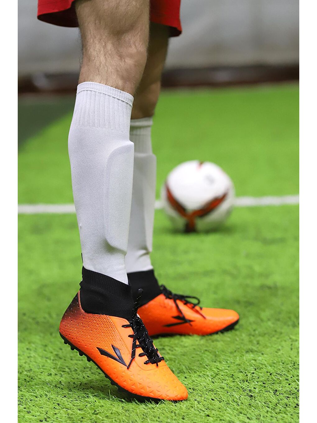 Turuncu Simav HM Boğazlı Çorap Halı Saha Erkek Futbol Ayakkabı