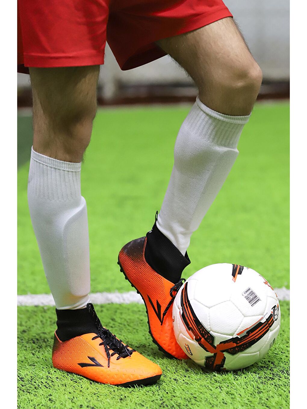 Turuncu Simav HM Boğazlı Çorap Halı Saha Erkek Futbol Ayakkabı-2