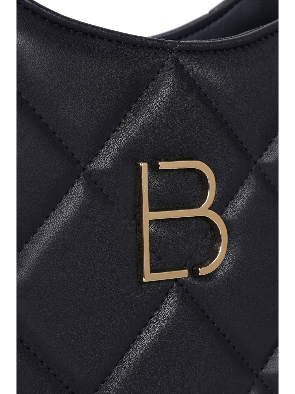 Lacivert Kadın Zincir Detaylı Omuz Çantası-6