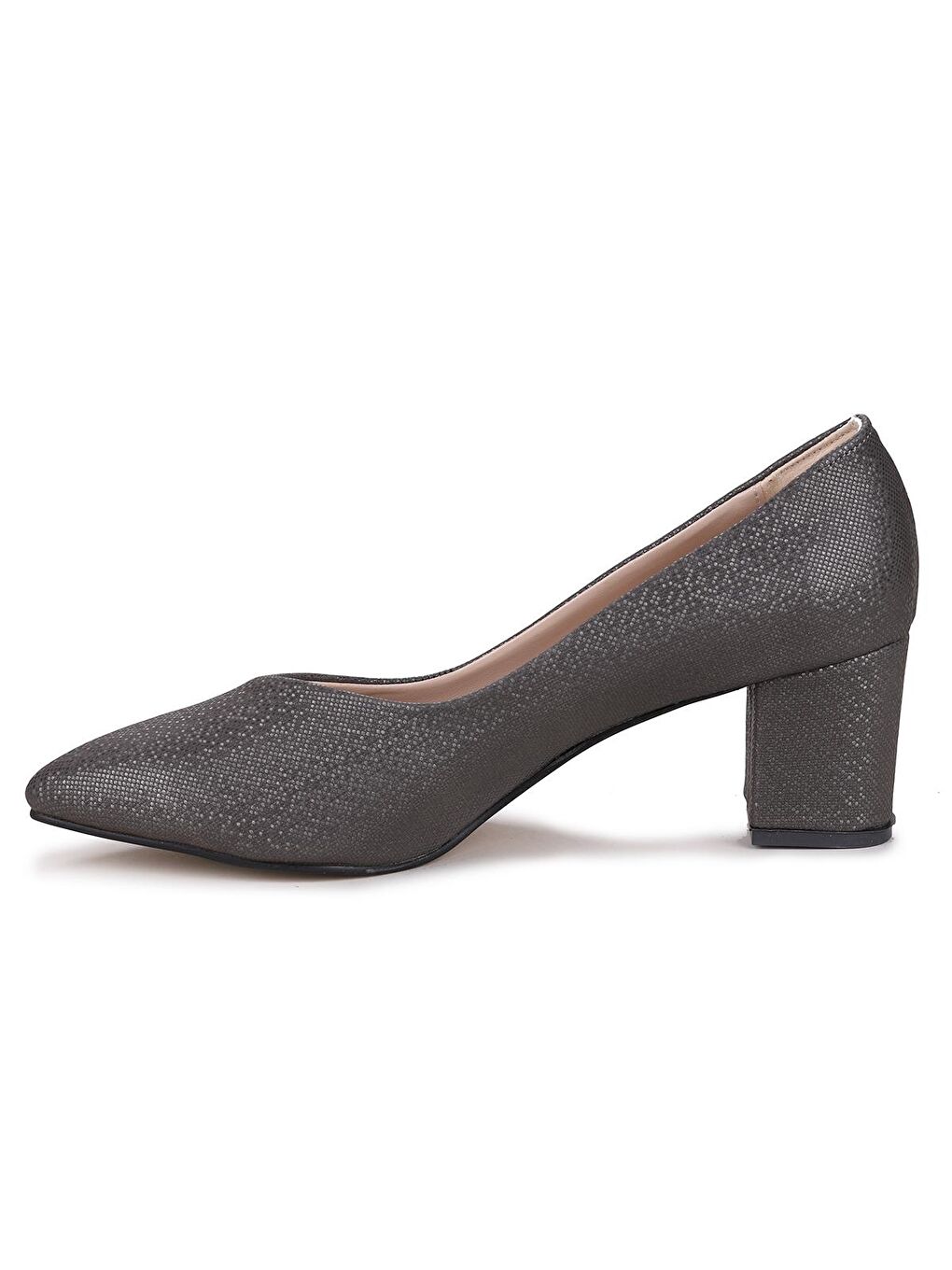 Bej Alens 301 Mozaik Büyük Numara 6 Cm Topuklu Kadın Ayakkabı-3