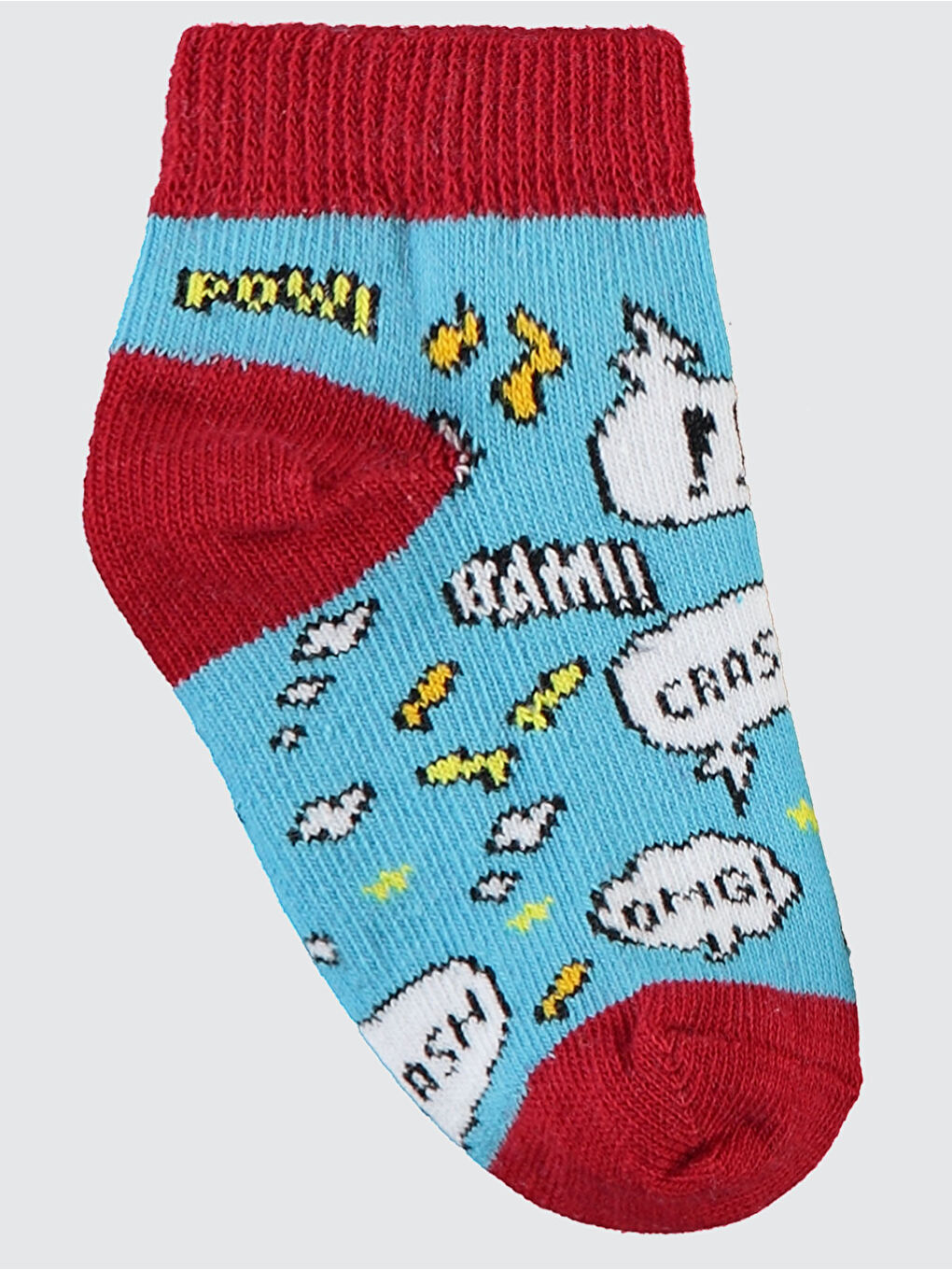Kırmızı Boys Erkek Çocuk 3'lü Patik Çorap 2-12 Yaş Karışık Renkli-4