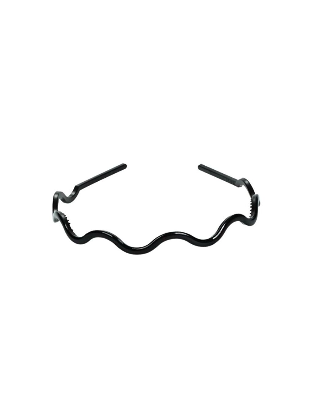 Dalgalı Siyah Midi Taç-4