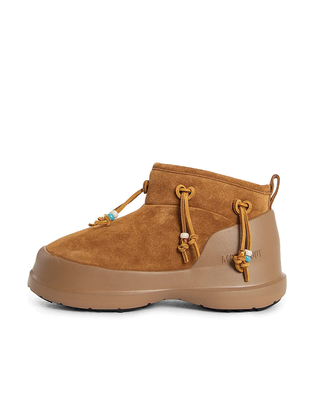 Kahverengi Kadın Kar Botu 80d2480100-m008 Luna Low Suede Beads Cognac-3