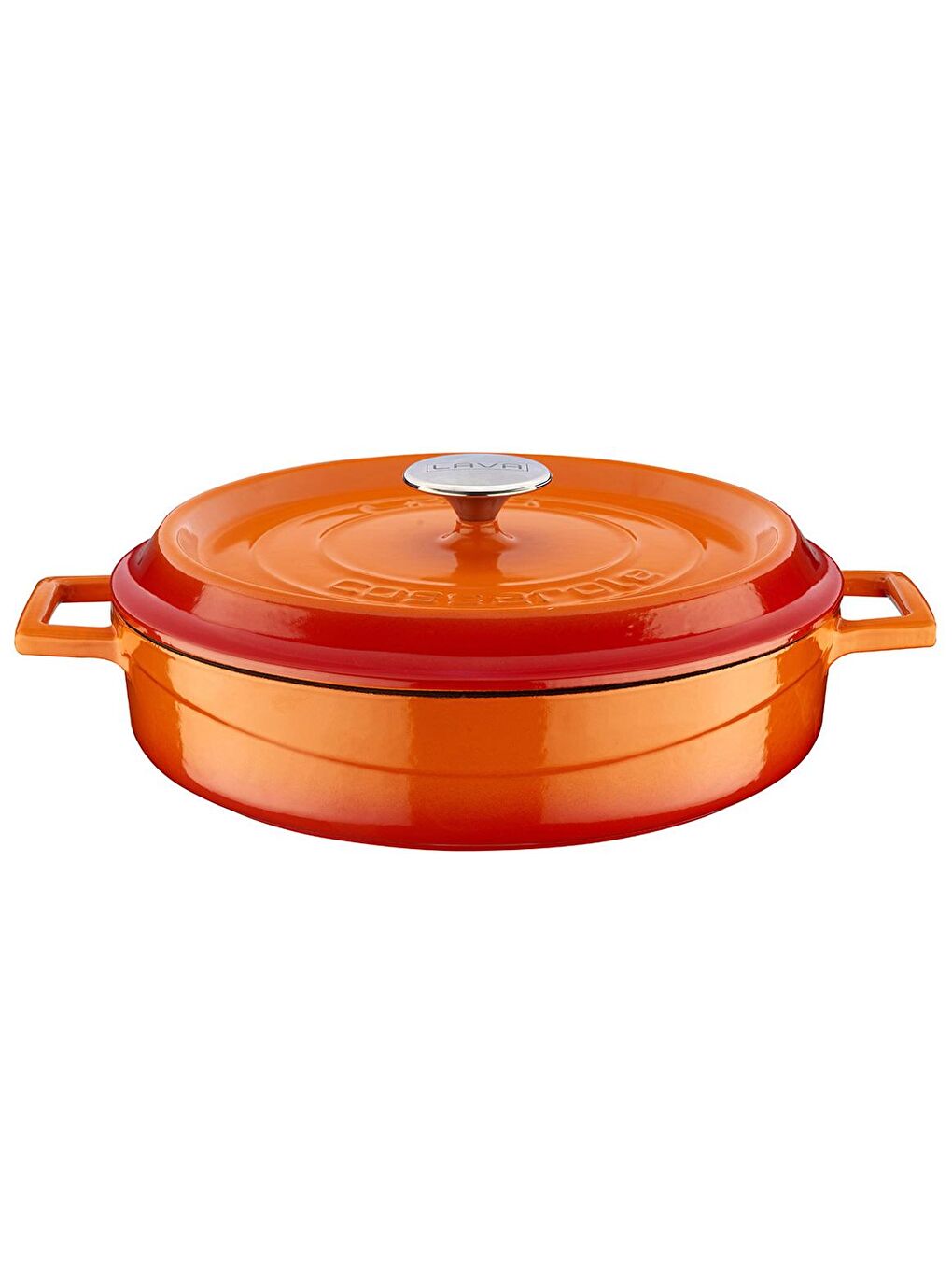 Turuncu Çok Amaçlı Yayvan Tencere. Trendy Serisi Çap(Ø)32cm.