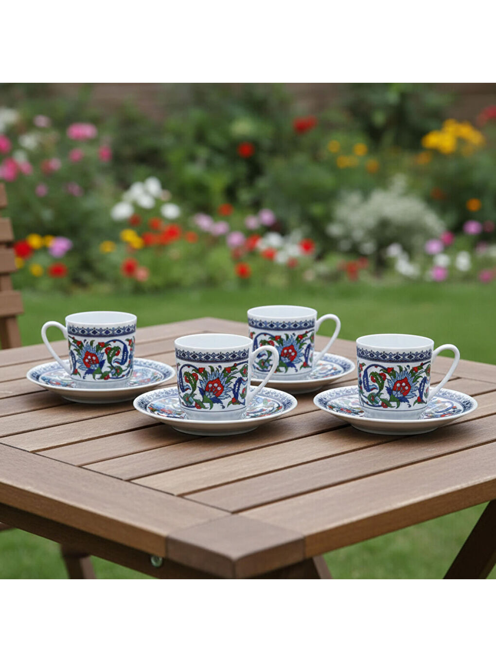 Ekru Gözde Double 4 Kişilik Kahve Fincan Takımı 60932-2