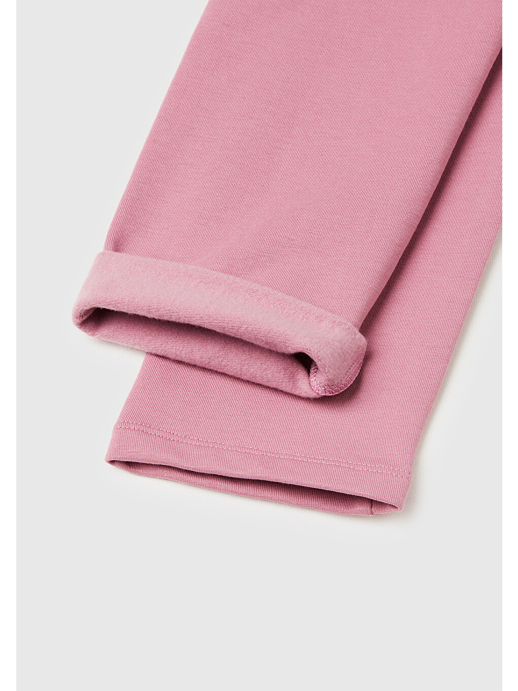 Pembe Kız Çocuk Gül Kurusu Logo İşlemeli Regulat Fit Tayt-2