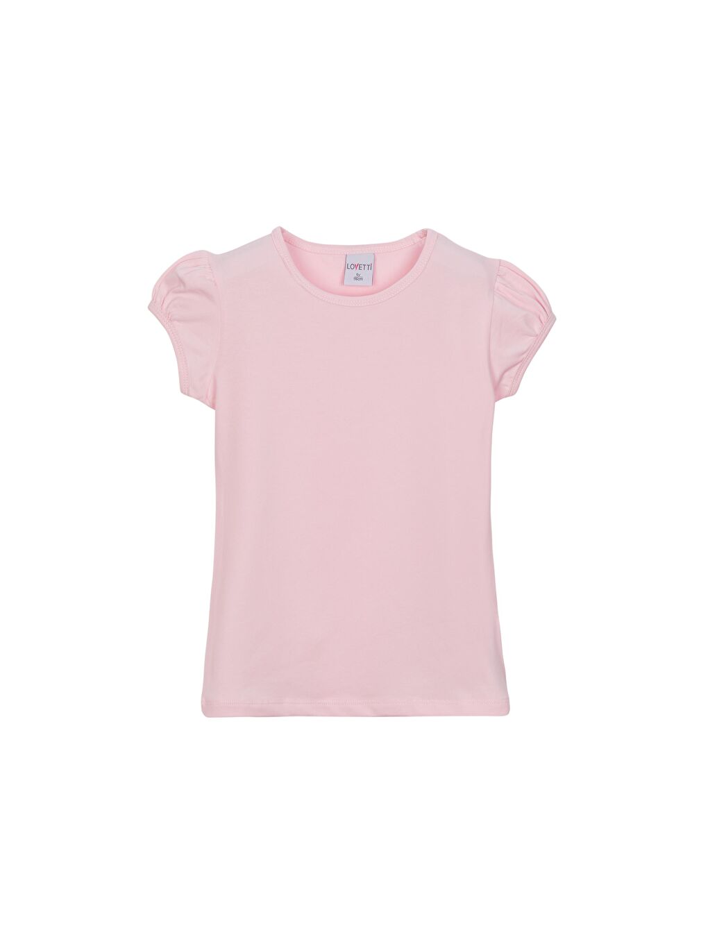 Pembe Uçuk pembe Kız Çocuk Kısa Kollu Basıc Tişört