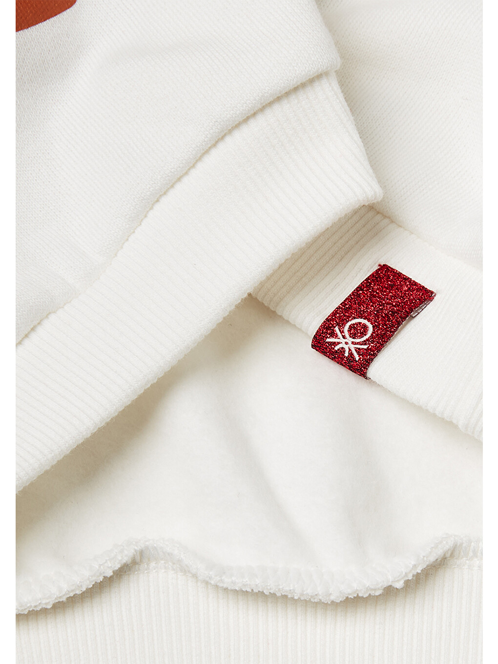 Kız Çocuk Ekru Önü Baskılı Logo Etiketi Detaylı Sweatshirt-2