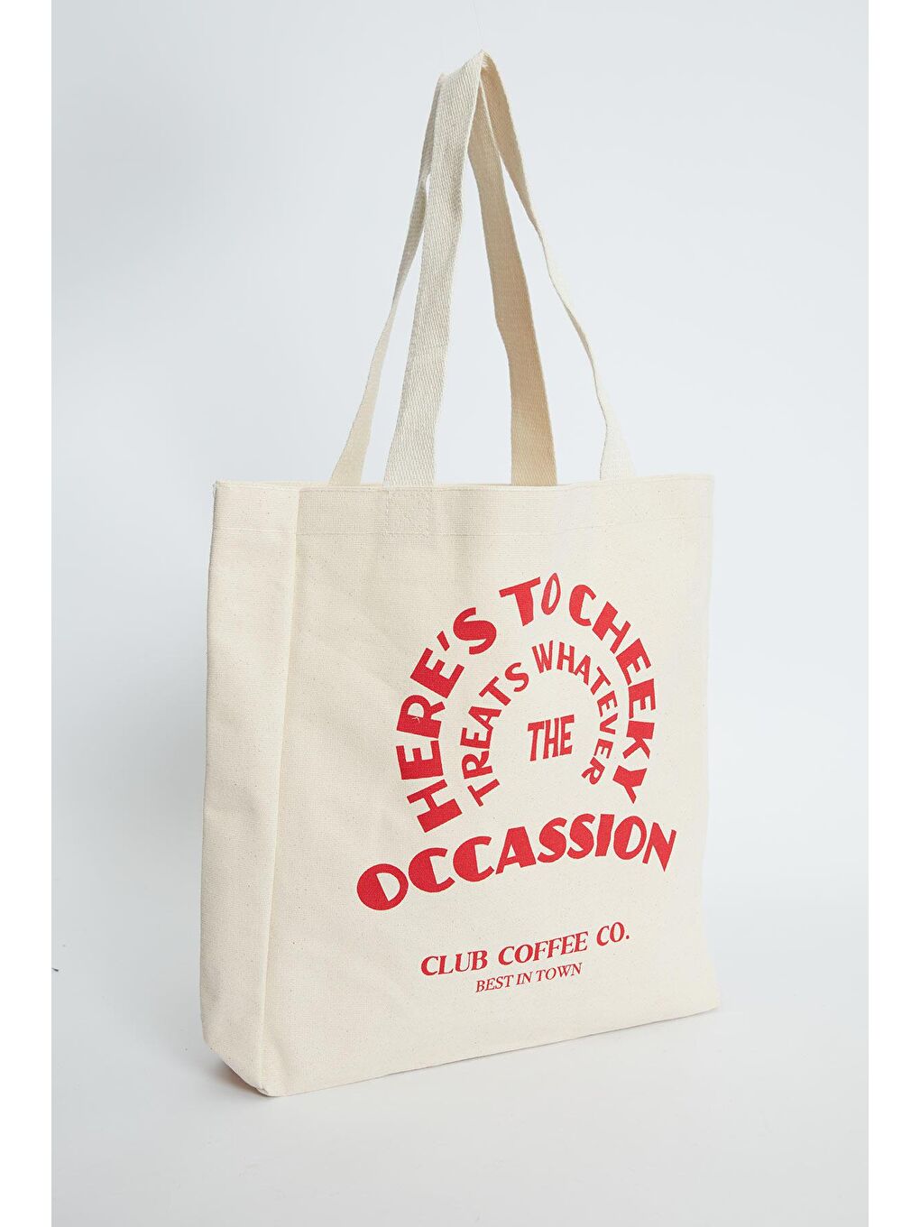 Bej Baskılı Körüklü Bez Çanta Cheeky-4