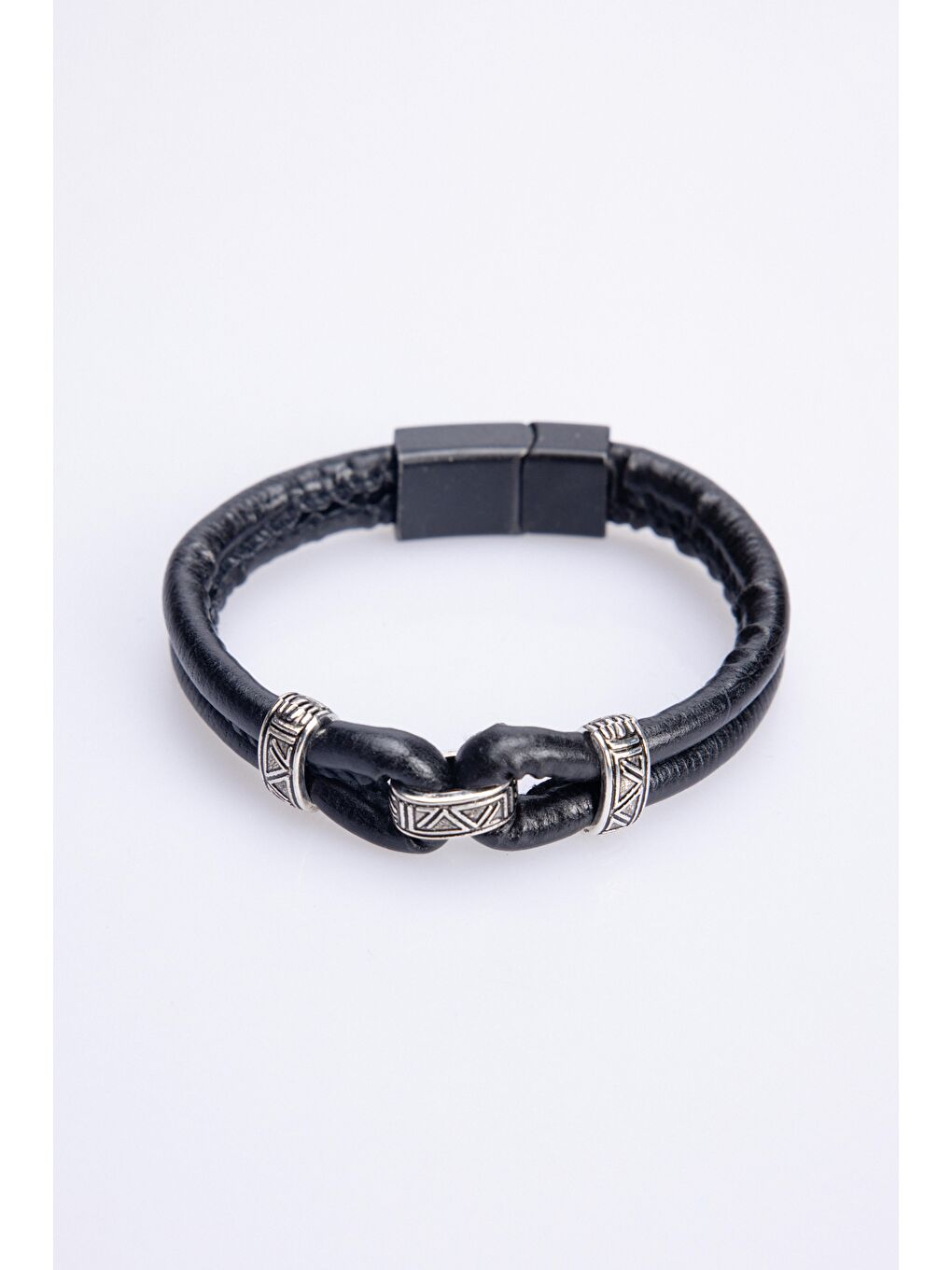 Erkek Siyah Deri Bileklik