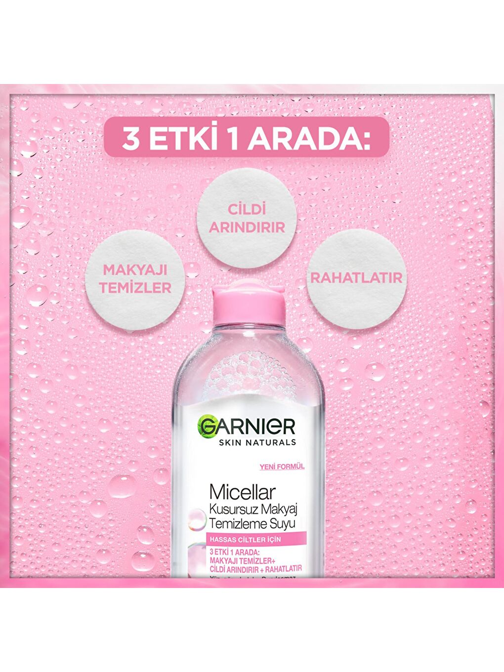 GARNIER Şeffaf Skin Naturals Micellar Kusursuz Makyaj Temizleme Suyu (400 ml)