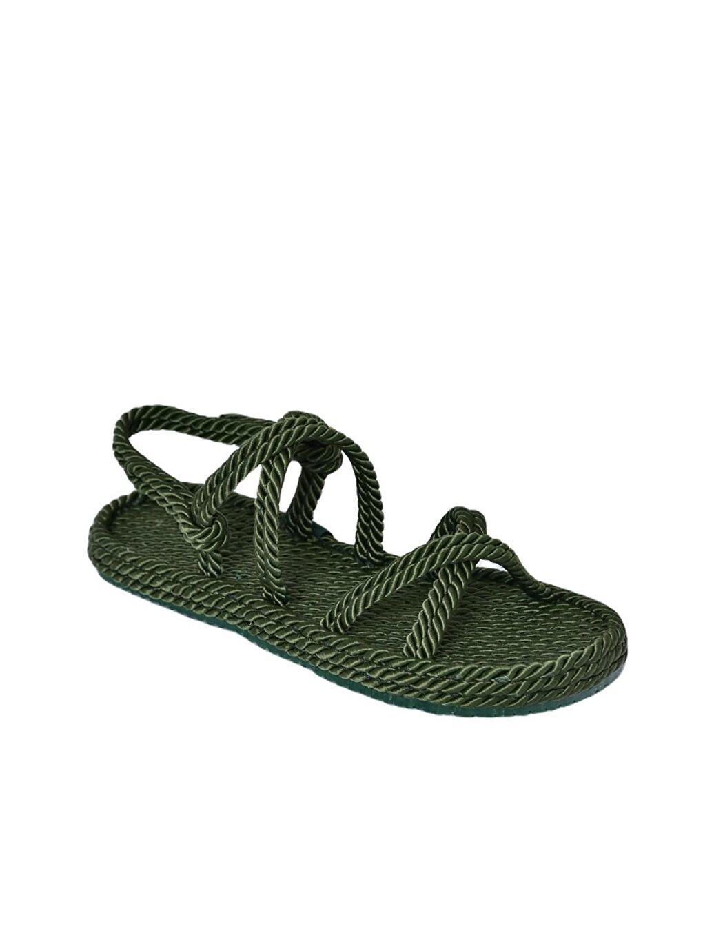 H596011704 Haki Kadın Sandalet-4