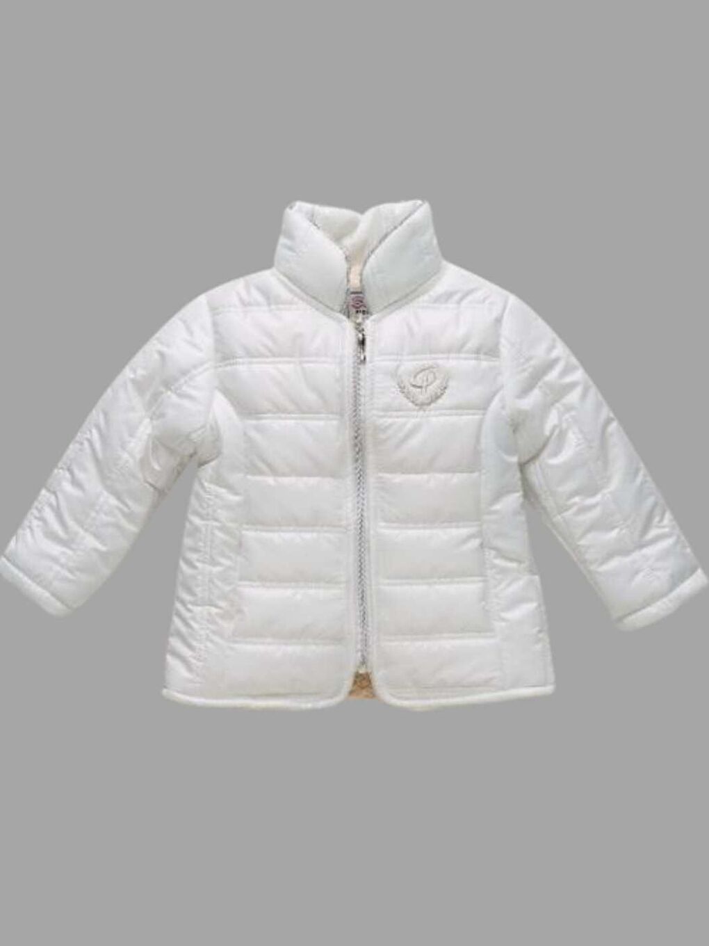 Beyaz İçi Versoftlu  Kız Çocuk Mont