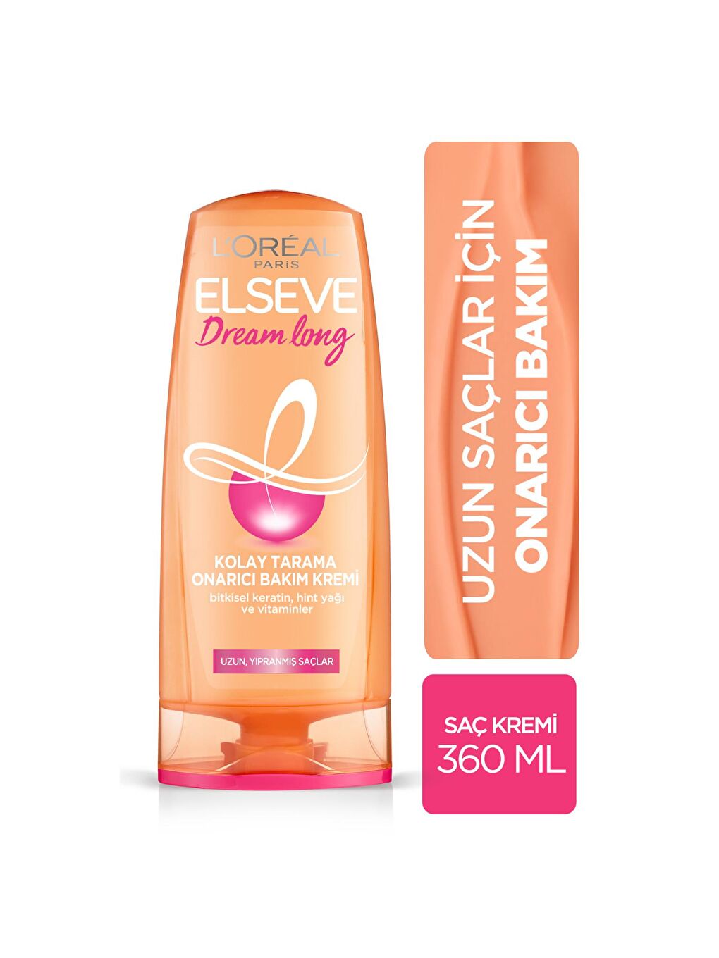 L'Oreal Paris Şeffaf Dream Long Kolay Tarama Saç Bakım Kremi (360 ml)