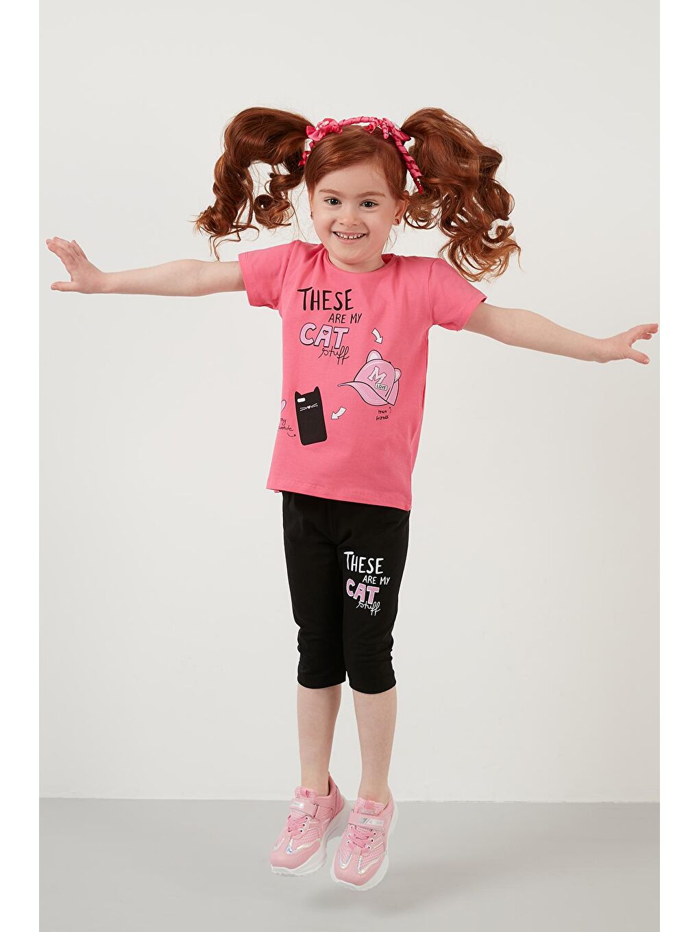 Kırmızı Baskılı Bisiklet Yaka Pamuklu 2'li Takım 6211032-1