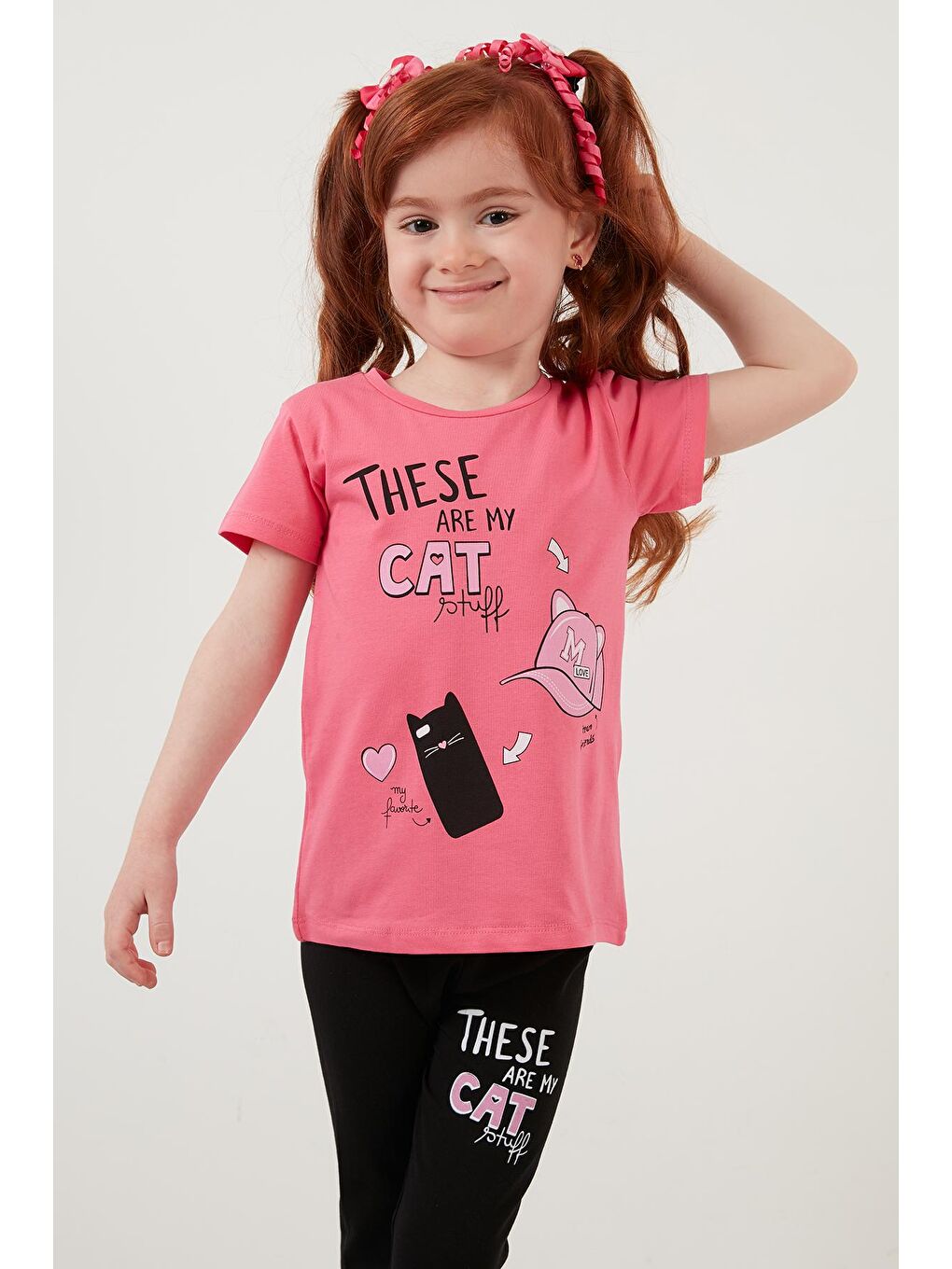 Kırmızı Baskılı Bisiklet Yaka Pamuklu 2'li Takım 6211032-2