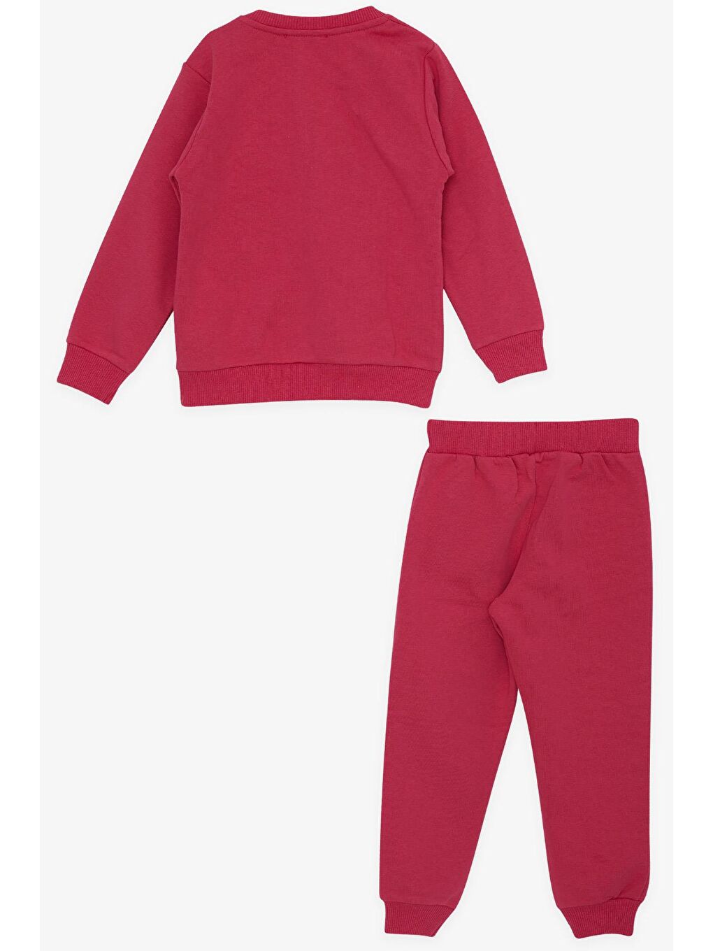 Kız Çocuk Eşofman Takımı Mutlu Arkadaşlar Temalı Fuşya (1.5-3 Yaş)-1