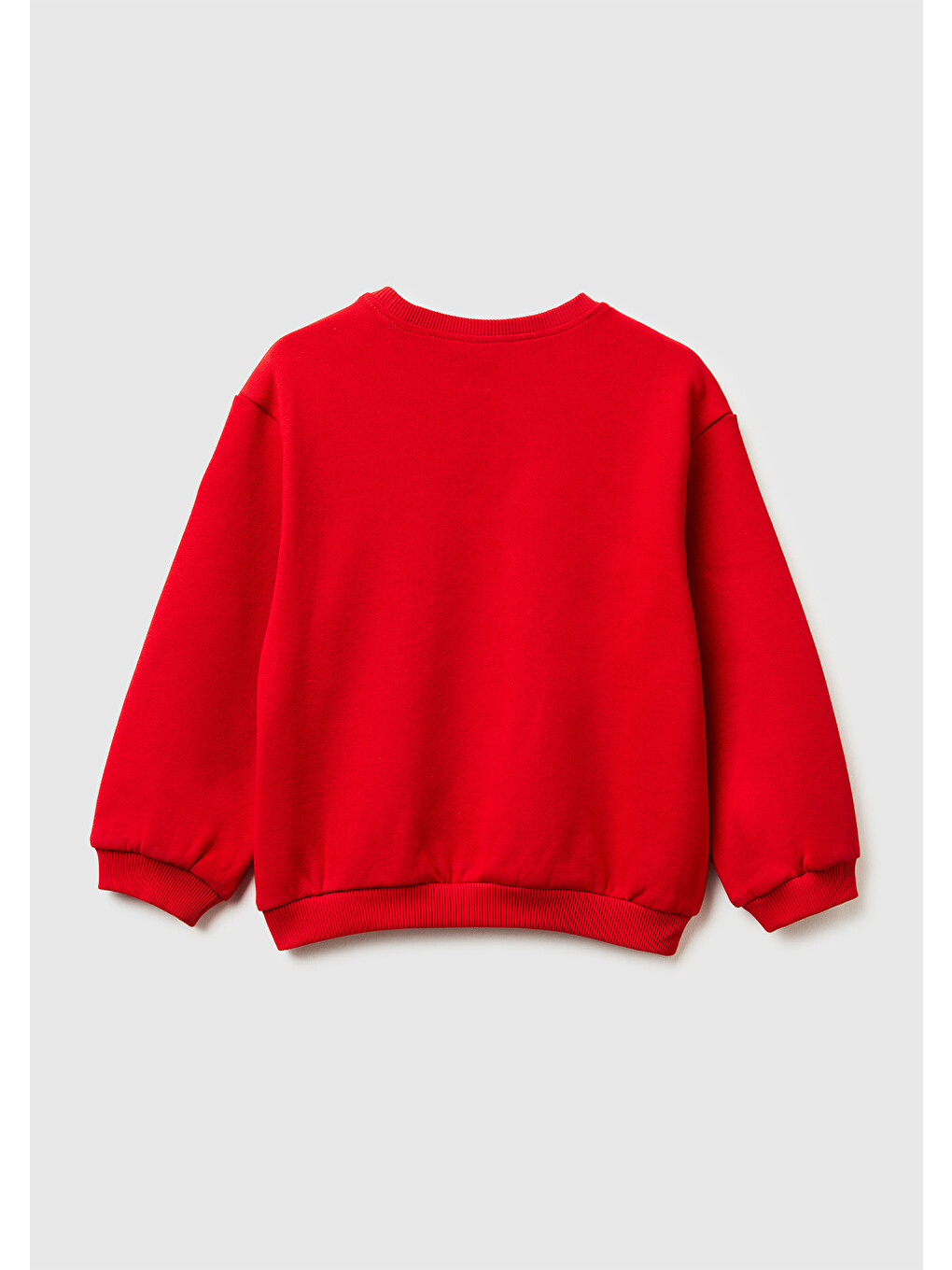 Kız Çocuk Kırmızı Önü Baskılı Logo Etiketi Detaylı Sweatshirt-1