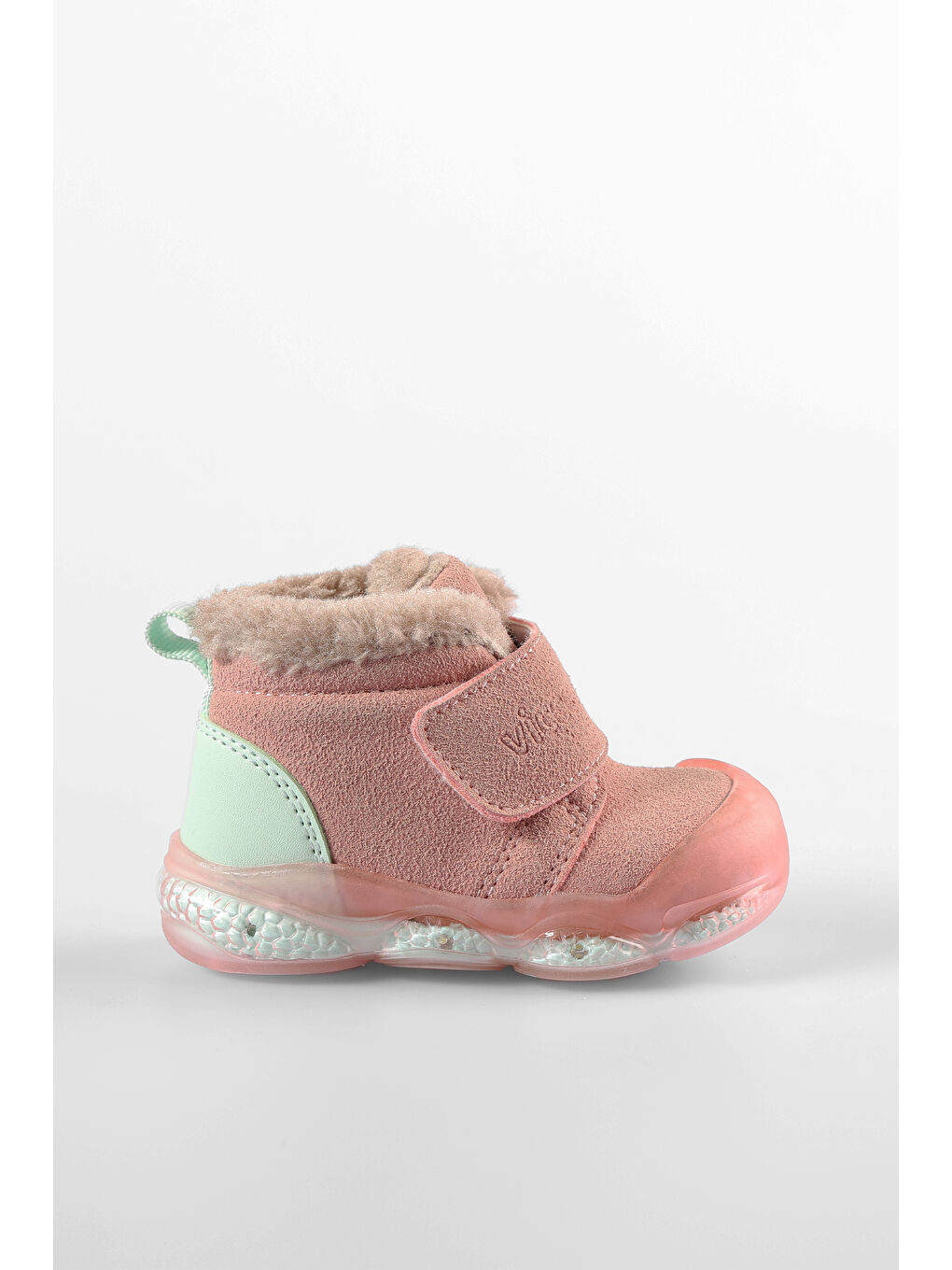 Pembe Mind Işıklı Kız Bebek Pudra Bot-1